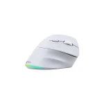 Mouse inalámbrico TEROS TE-1236S, RGB, Blanco, 6 botones con rueda